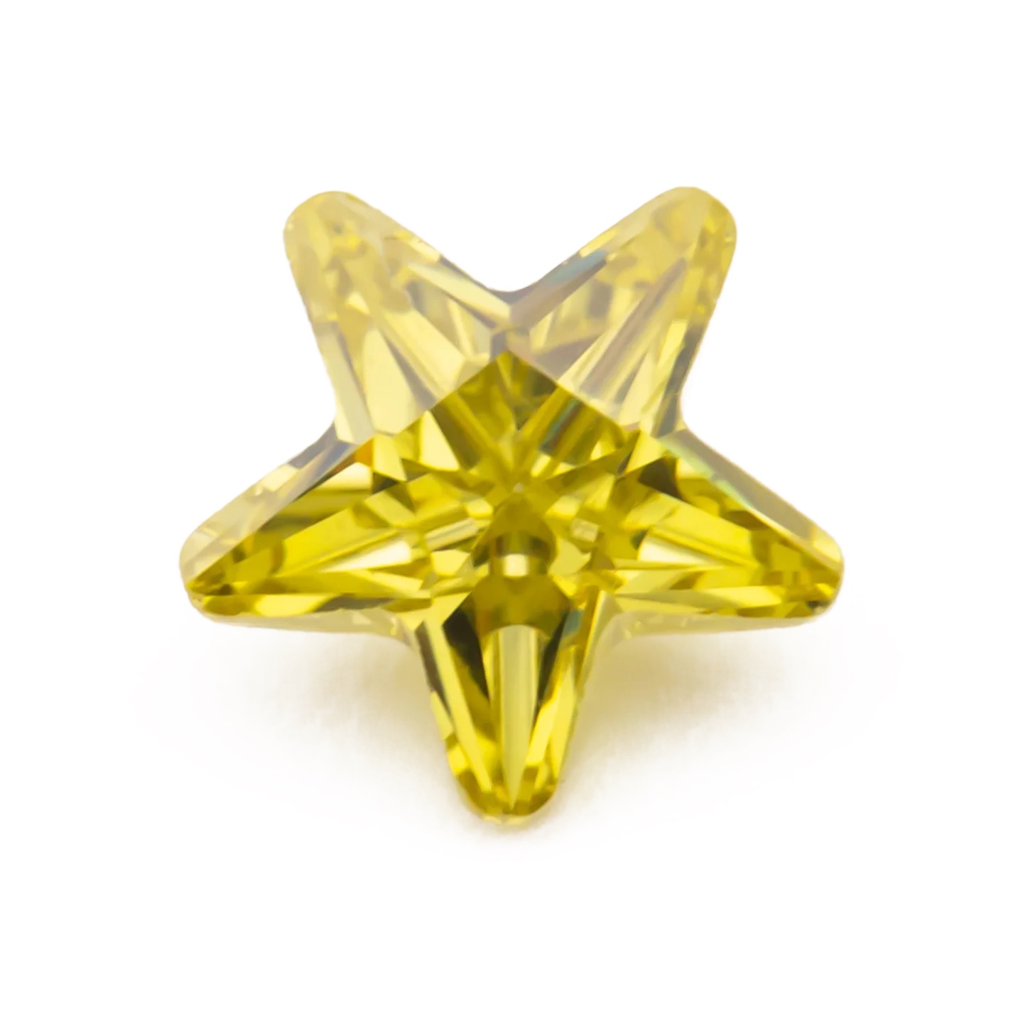Special Cut Colored Cubic Zirconia Olive Yellow Loose Stone