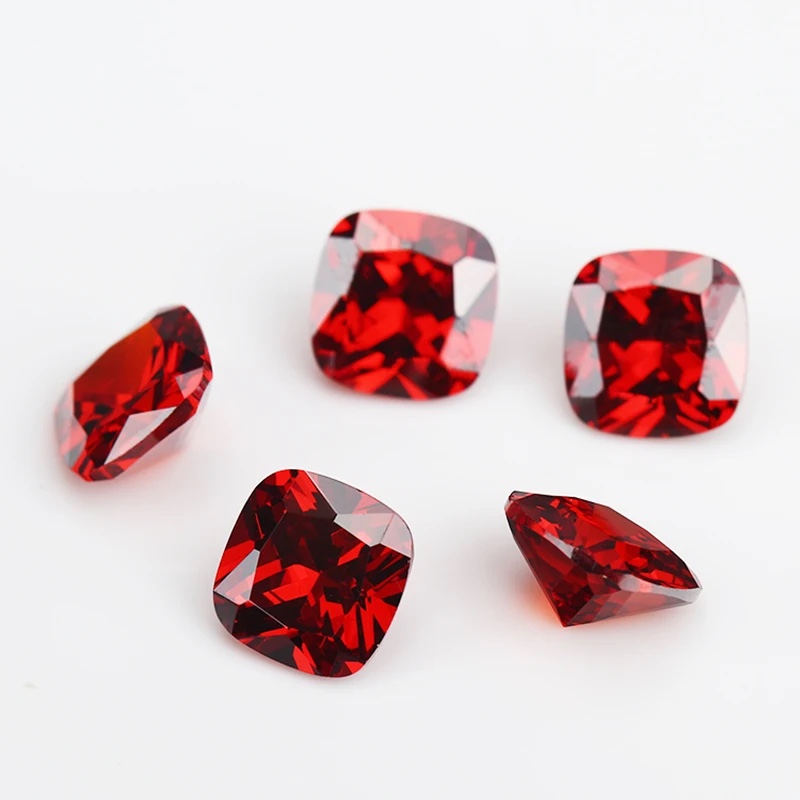 Square Cushion Colored Cubic Zirconia Loose Stone