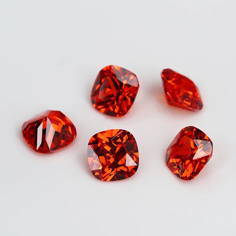 Square Cushion Colored Cubic Zirconia Loose Stone