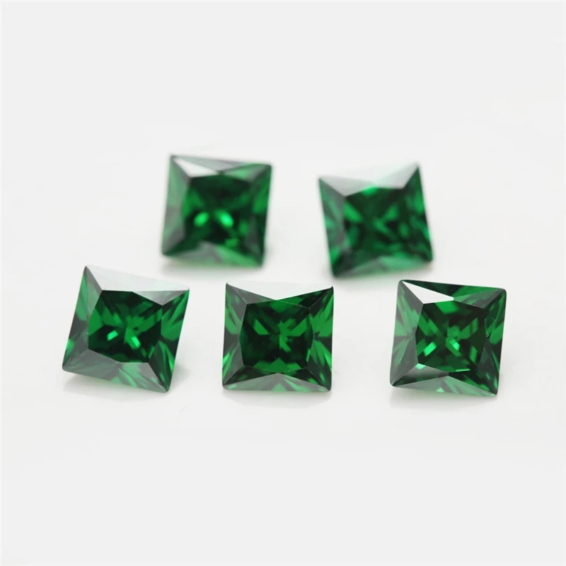 Square Cushion Colored Cubic Zirconia Loose Stone