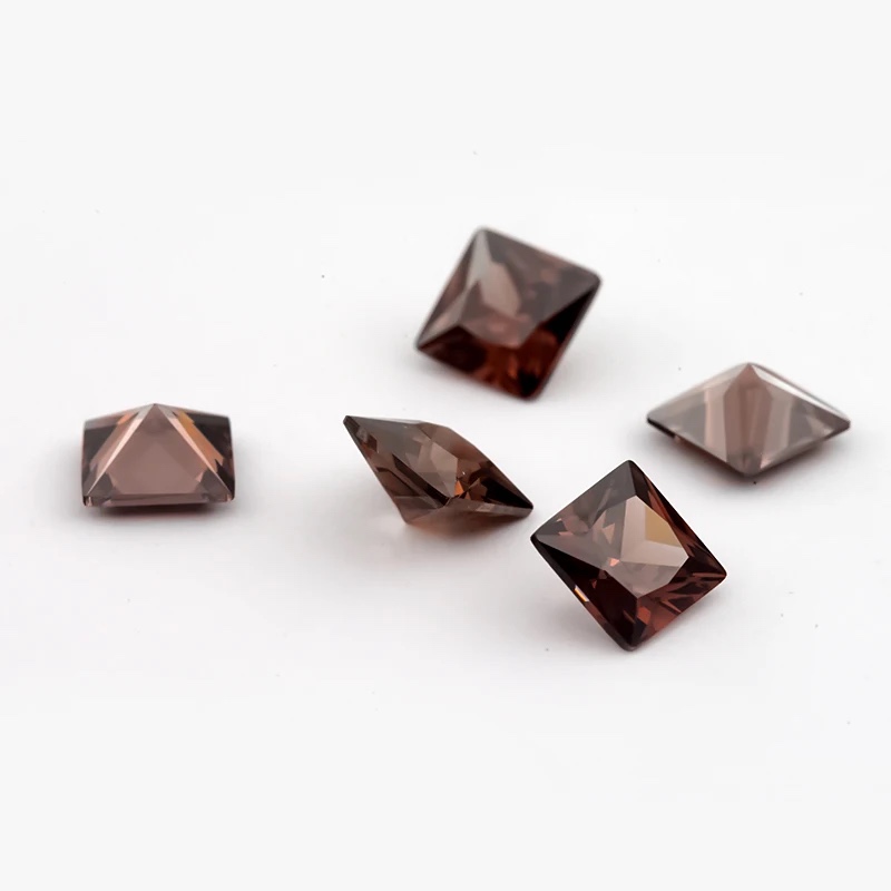 Square Cushion Colored Cubic Zirconia Loose Stone