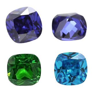 Square Cushion Colored Cubic Zirconia Loose Stone