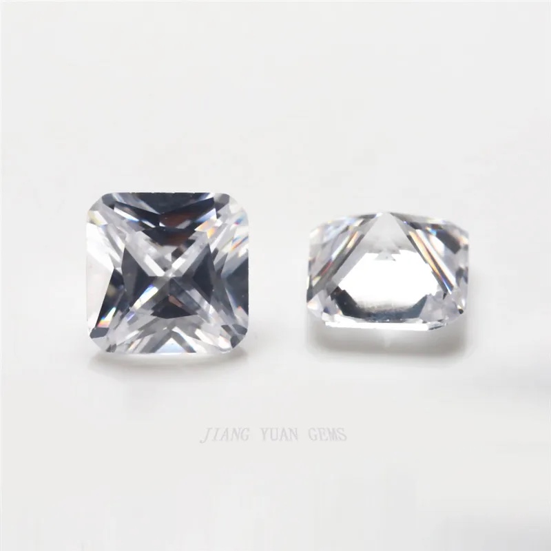 Square Cushion White Cubic Zirconia Loose Stone