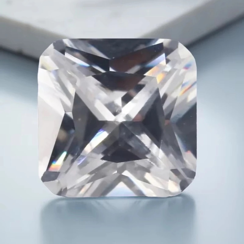 Square Cushion White Cubic Zirconia Loose Stone