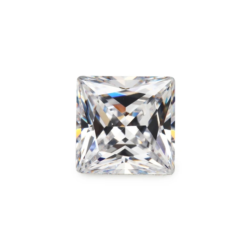Square Cushion White Cubic Zirconia Loose Stone