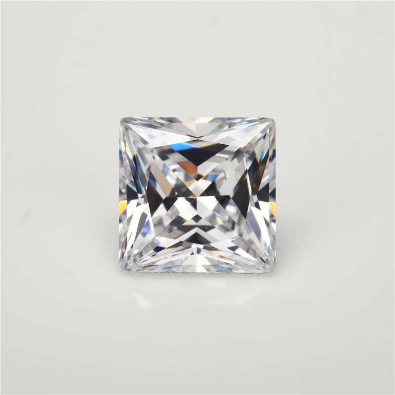 Square Cushion White Cubic Zirconia Loose Stone