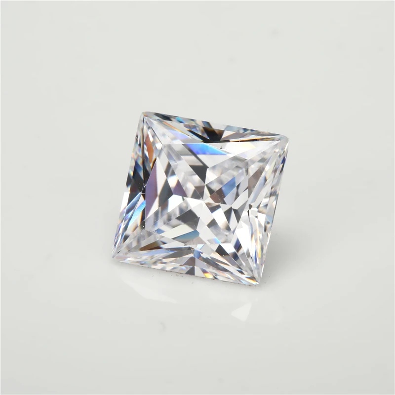 Square Cushion White Cubic Zirconia Loose Stone