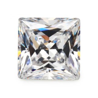 Square Cushion White Cubic Zirconia Loose Stone