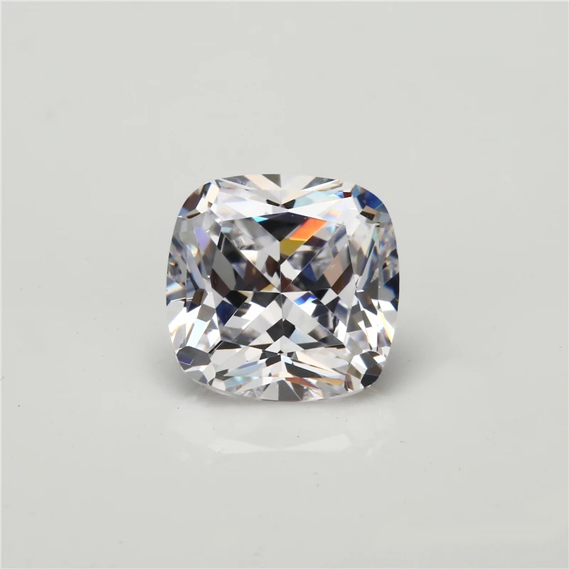 Square Cushion White Cubic Zirconia Loose Stone