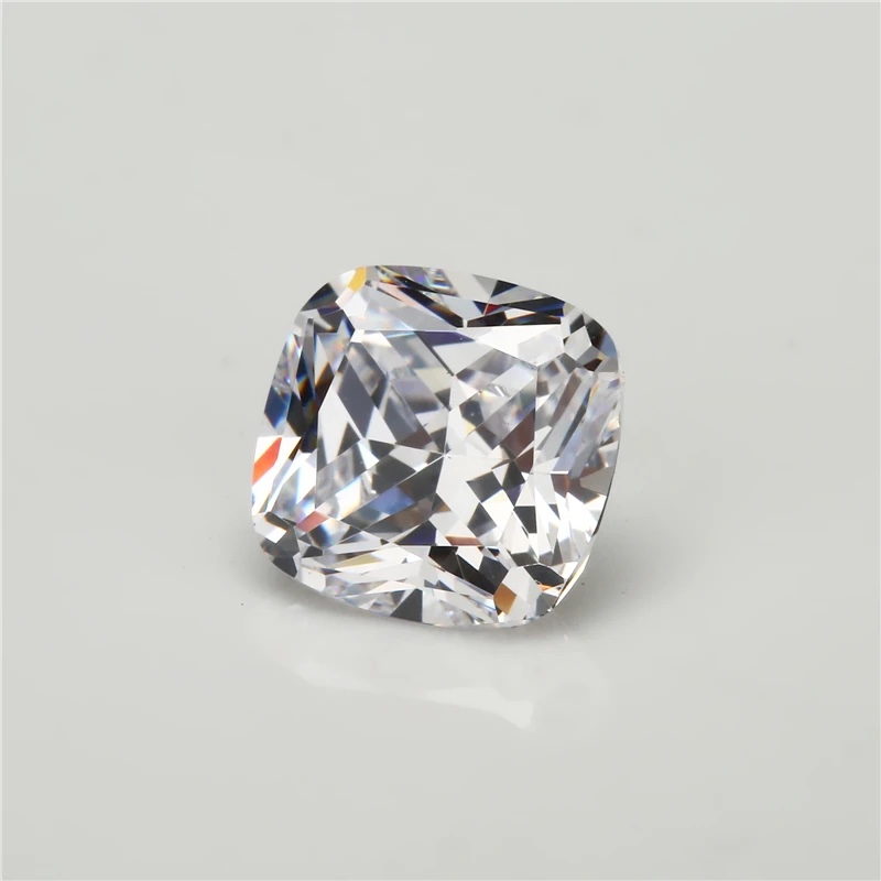Square Cushion White Cubic Zirconia Loose Stone