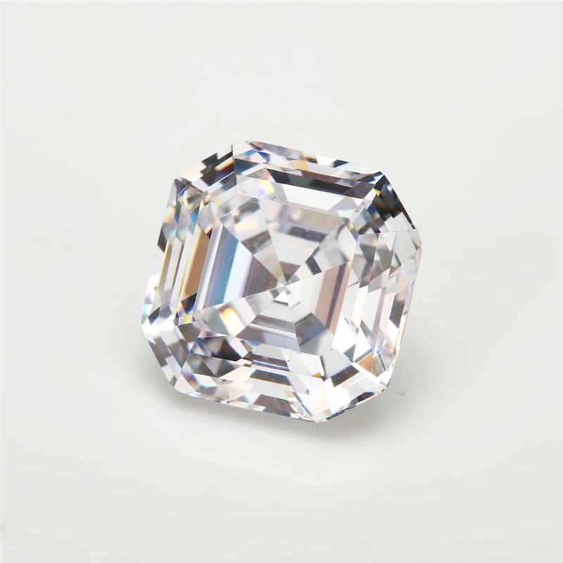 Square Cushion White Cubic Zirconia Loose Stone