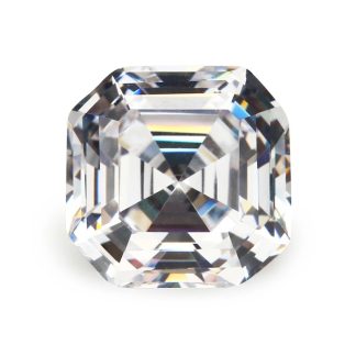 Square Cushion White Cubic Zirconia Loose Stone