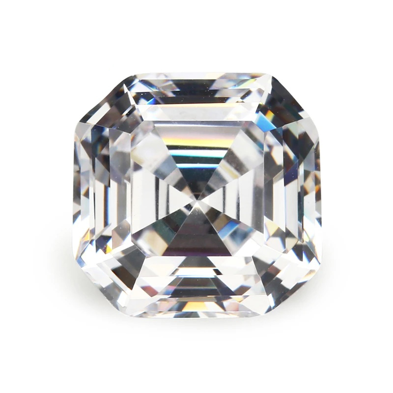 Square Cushion White Cubic Zirconia Loose Stone