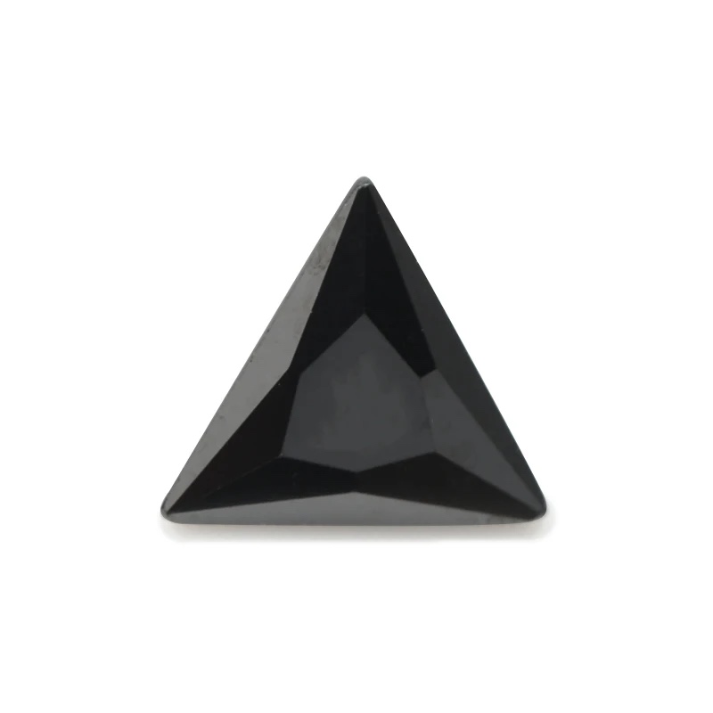 Triangle Trillion Colored Cubic Zirconia Black Loose Stone