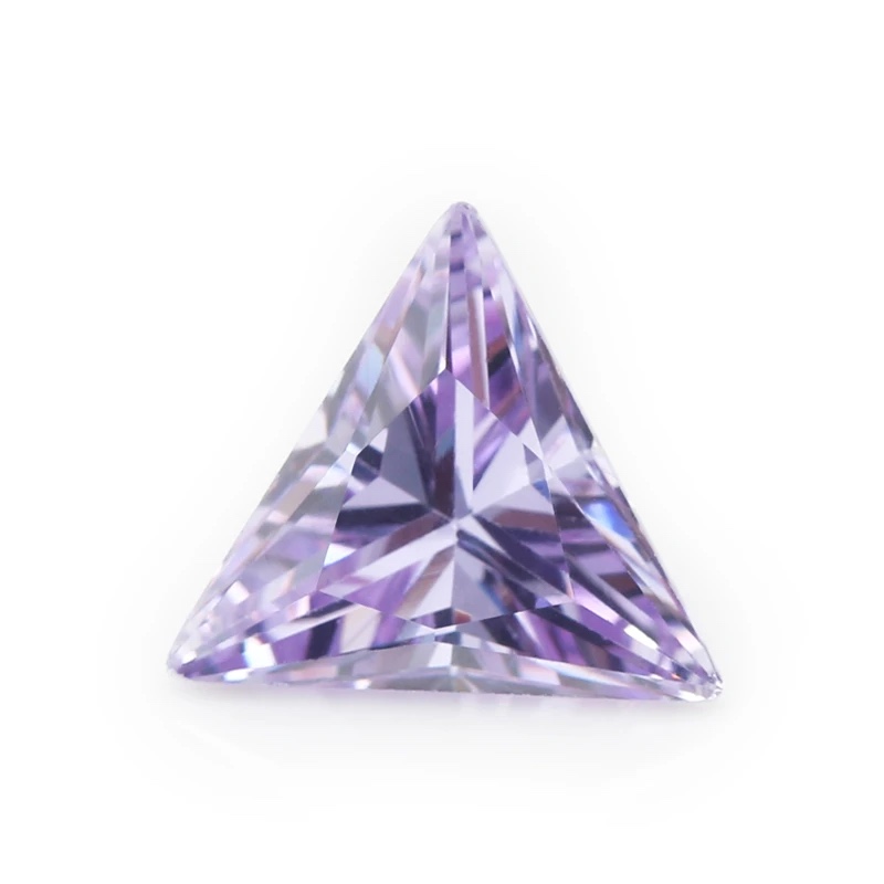 Triangle Trillion Colored Cubic Zirconia Lavender Loose Stone