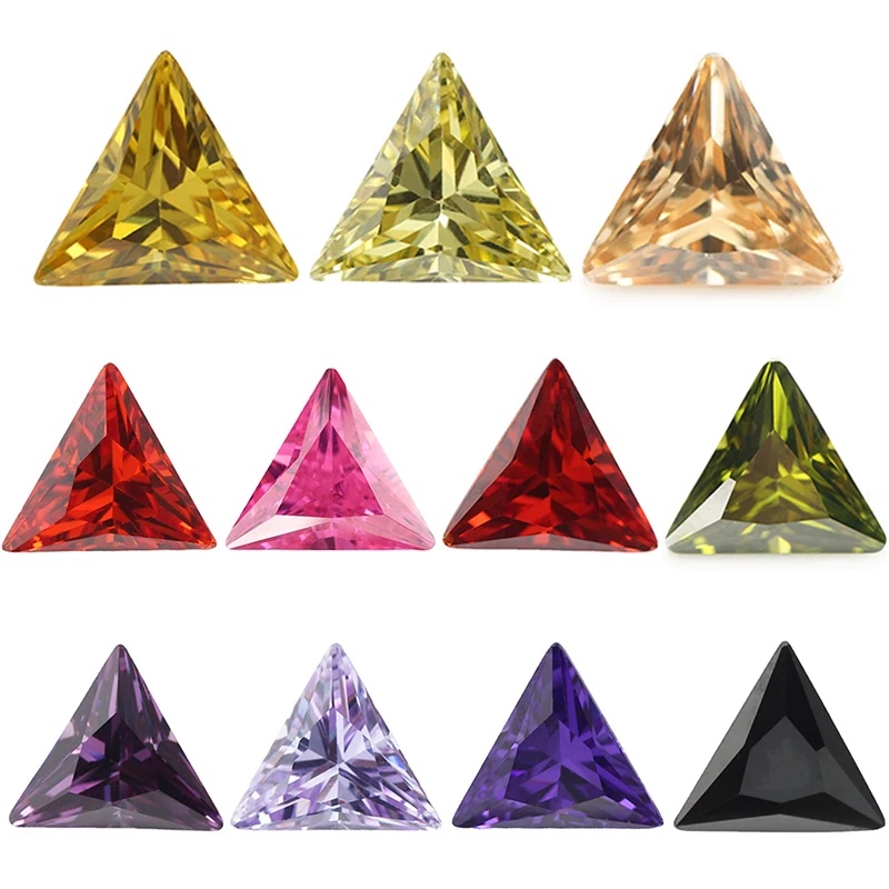 Triangle Trillion Colored Cubic Zirconia Loose Stone